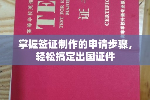 米脂掌握签证制作的申请步骤，轻松搞定出国证件