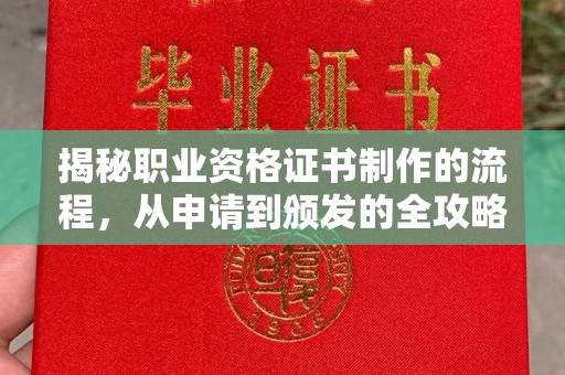 米脂揭秘职业资格证书制作的流程，从申请到颁发的全攻略